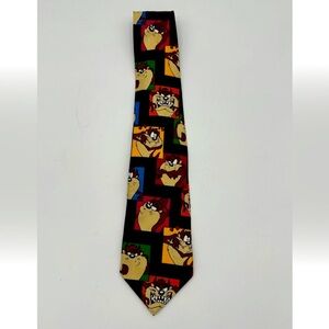 Vintage 1995 Looney Tunes Tazmanian Devil neck Tie taz cartoon Warner bros fun